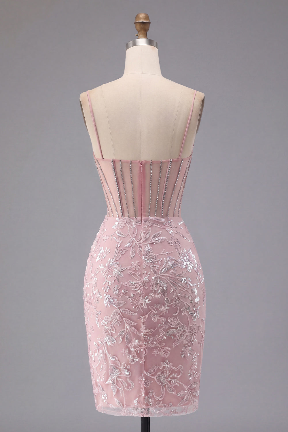 Sparkly Dark Green Corset Tight Short Homecoming Dress with Sequins