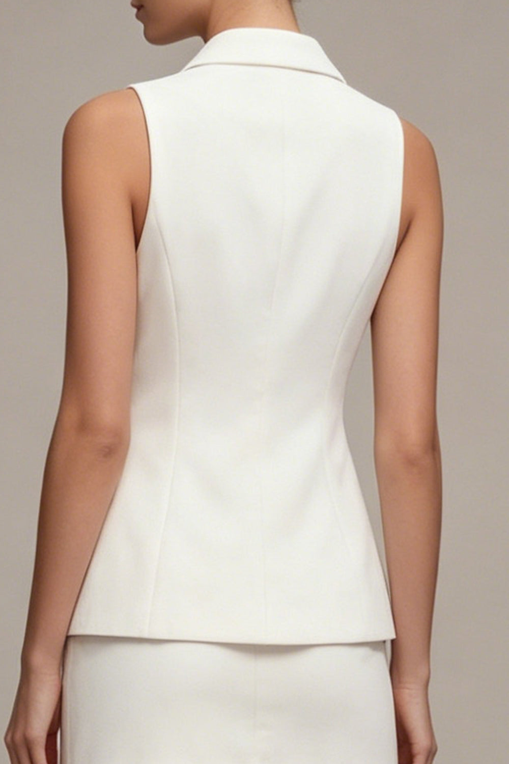 2 Piece White Slim Fit Notched Lapel Short Single Breasted Business Suits