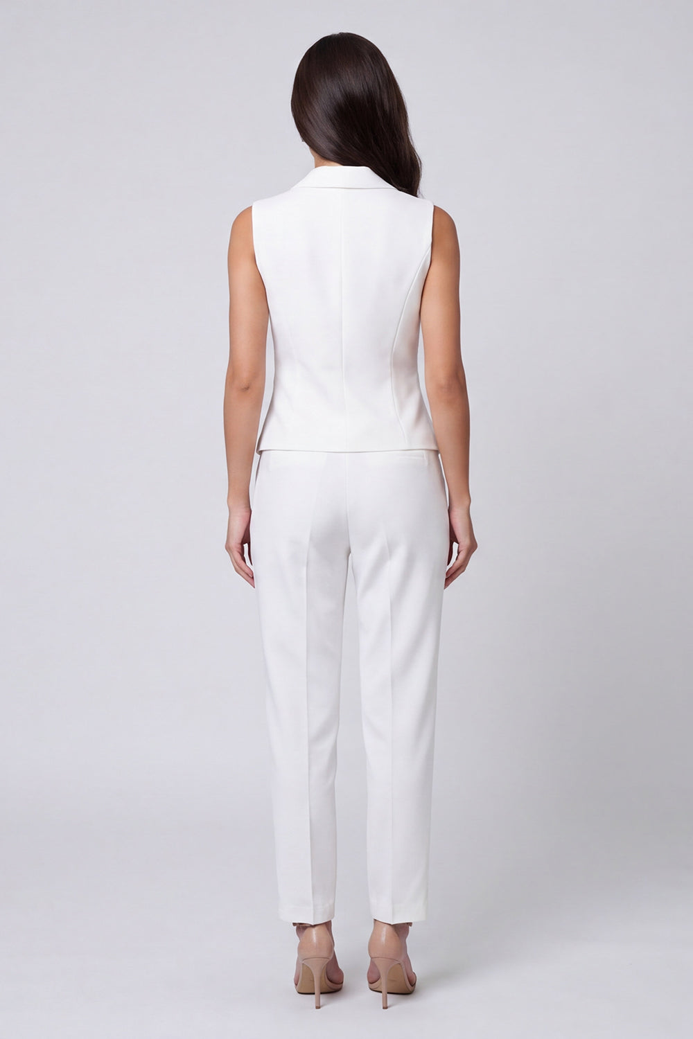 Ivory Lapel 2 Piece Slim Fit Single Breasted Business Suits