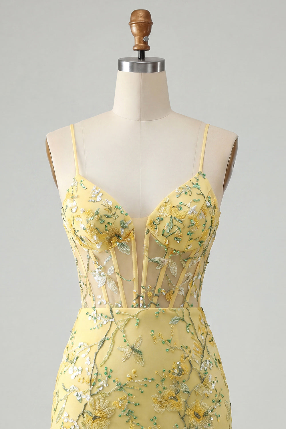 Sparkly Pink Corset Floral Bodycon Spaghetti Straps Short Homecoming Dress