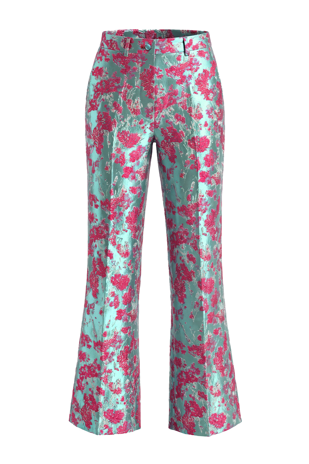 2 Piece Dusty Blue Floral Lapel Prom Suits