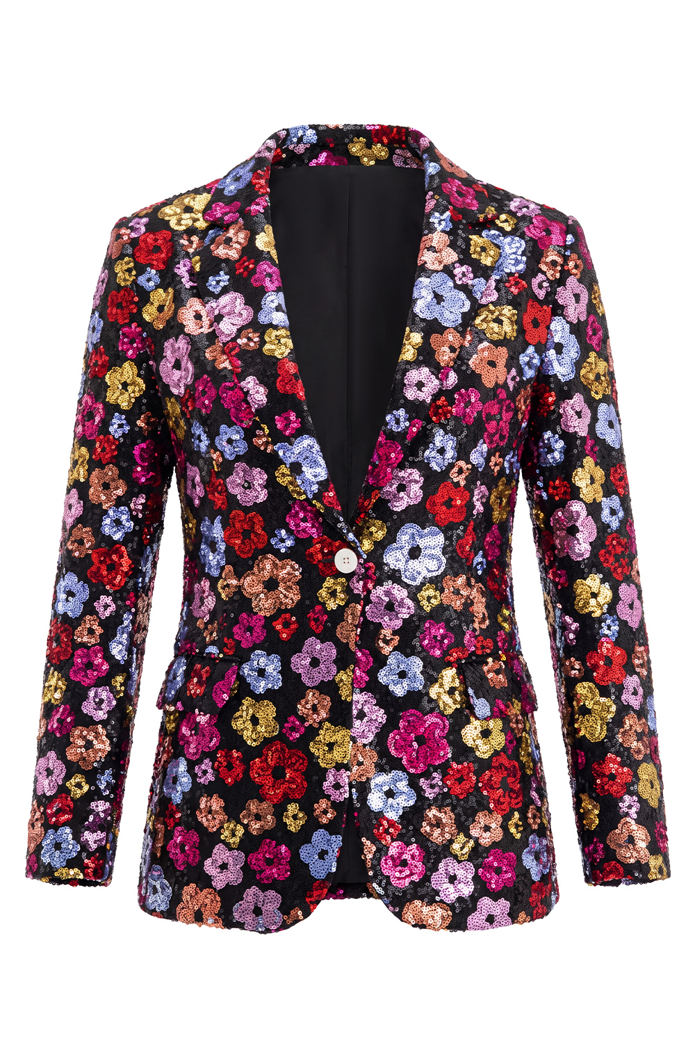 Khaki Floral Peak Lapel Single Breasted 2 Piece Business Suits with Pockets