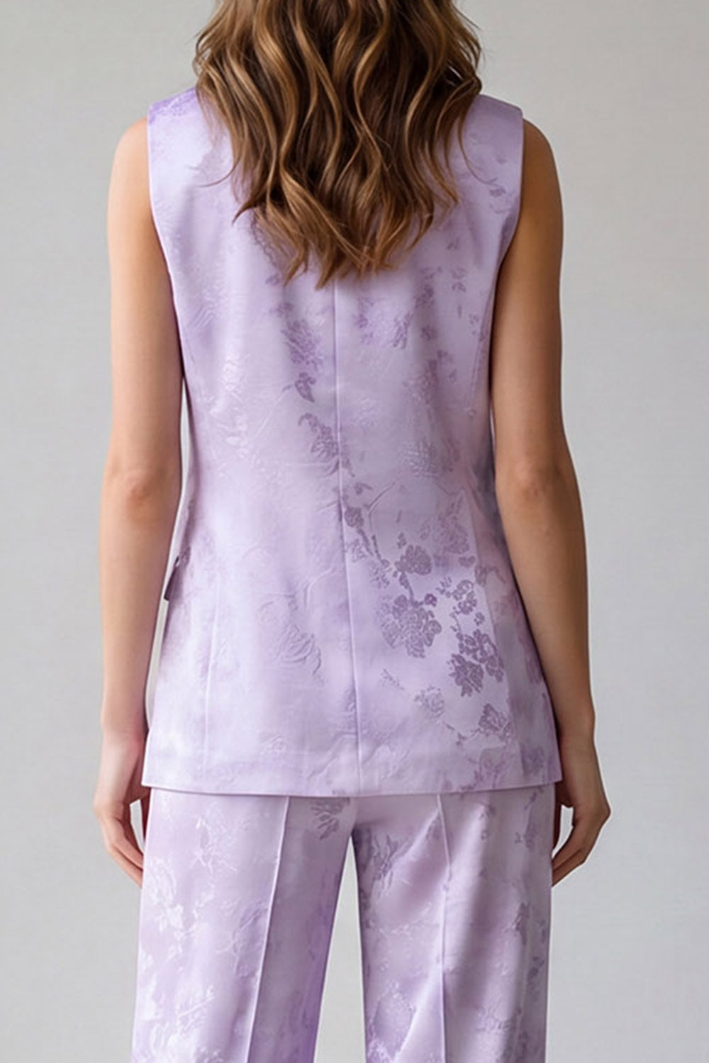 Lilac 2 Piece One Button Notched Lapel Business Suits