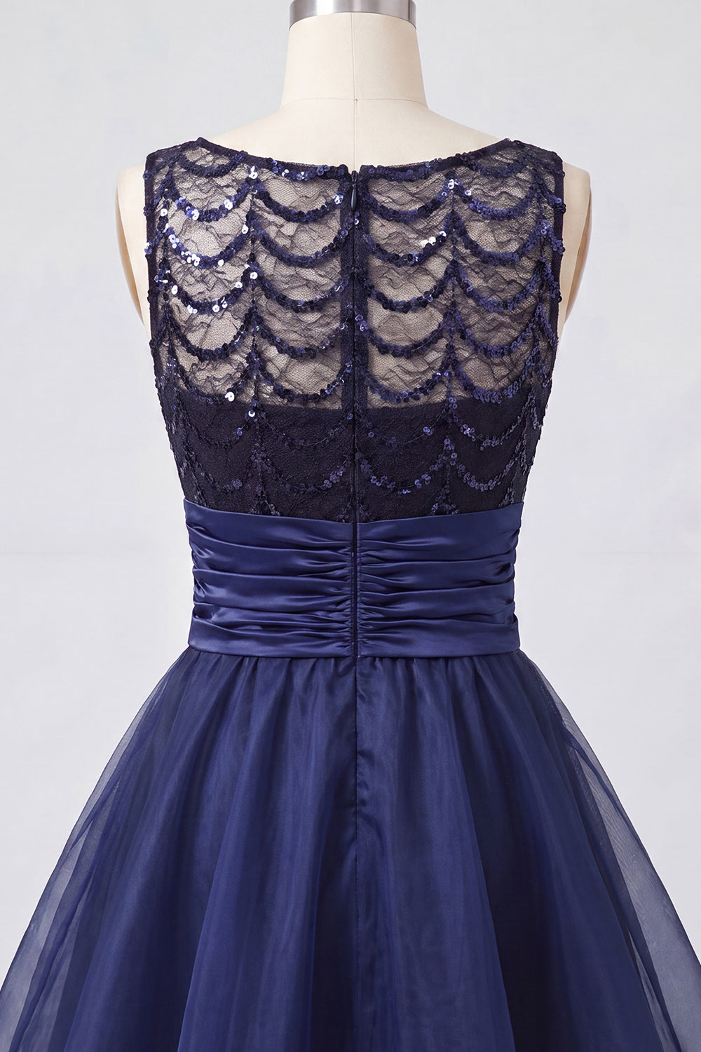 Sparkly Dark Green Sequin Ruched A-Line Short Homecoming Dress