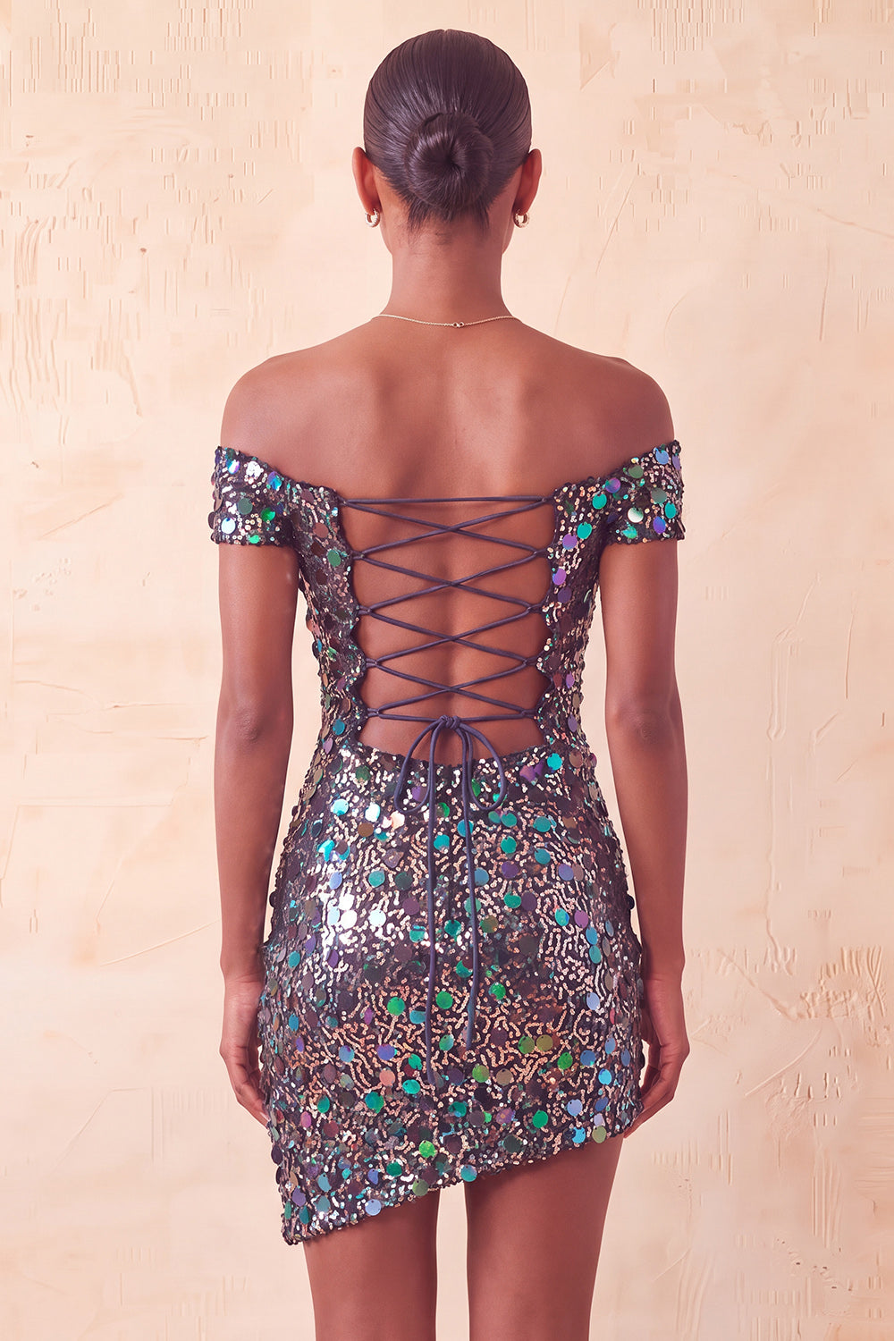 Sparkly Red Sequin Off The Shoulder Short Tight Homecoming Dress