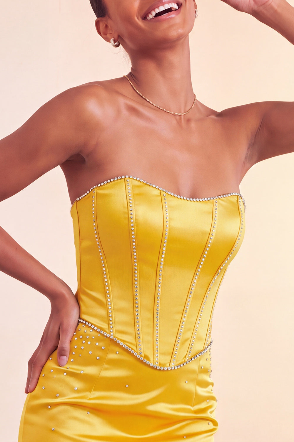 Lake Blue Satin Beaded Ruffled Tight Short Corset Homecoming Dress