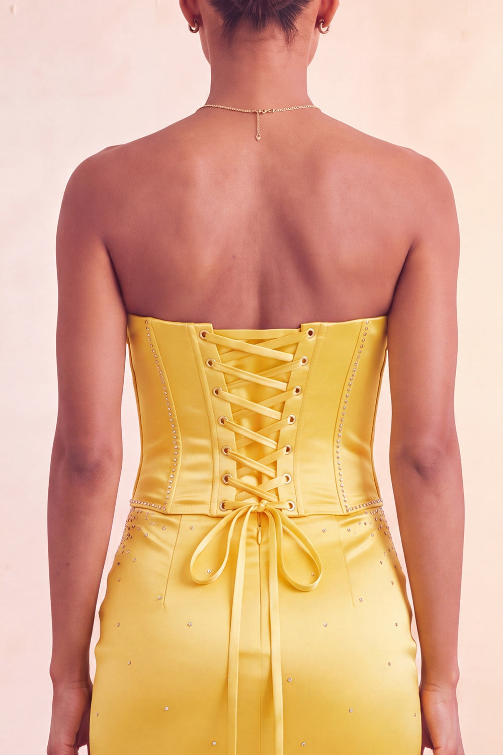 Lake Blue Satin Beaded Ruffled Tight Short Corset Homecoming Dress