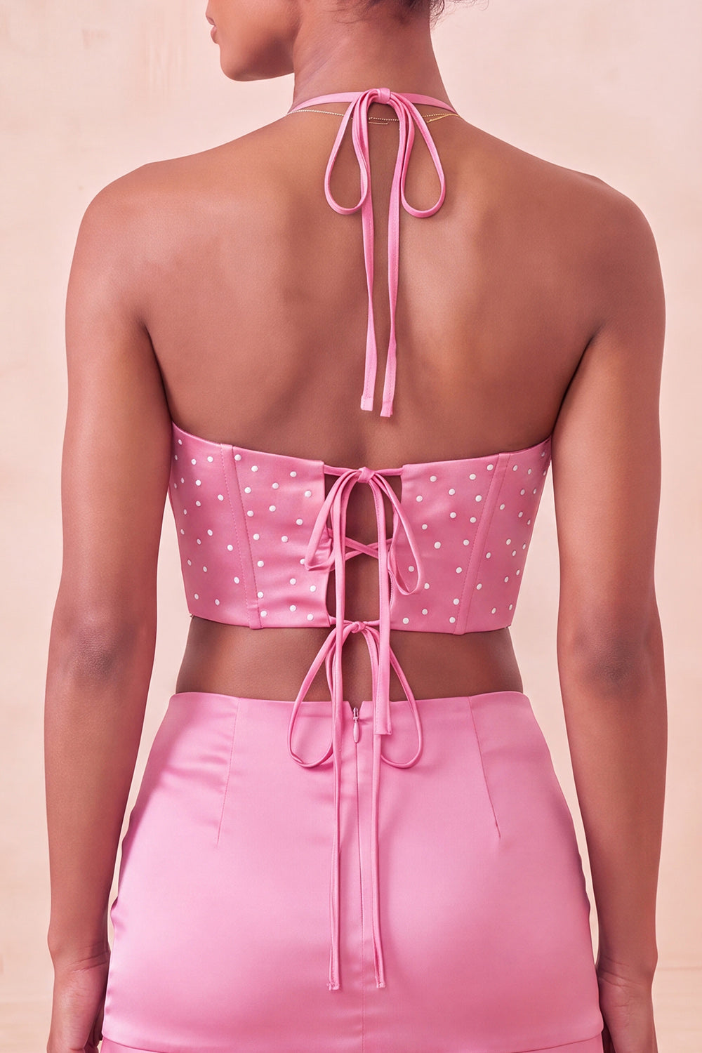 Pink Corset Beaded Ruffled Tight Short Homecoming Dress