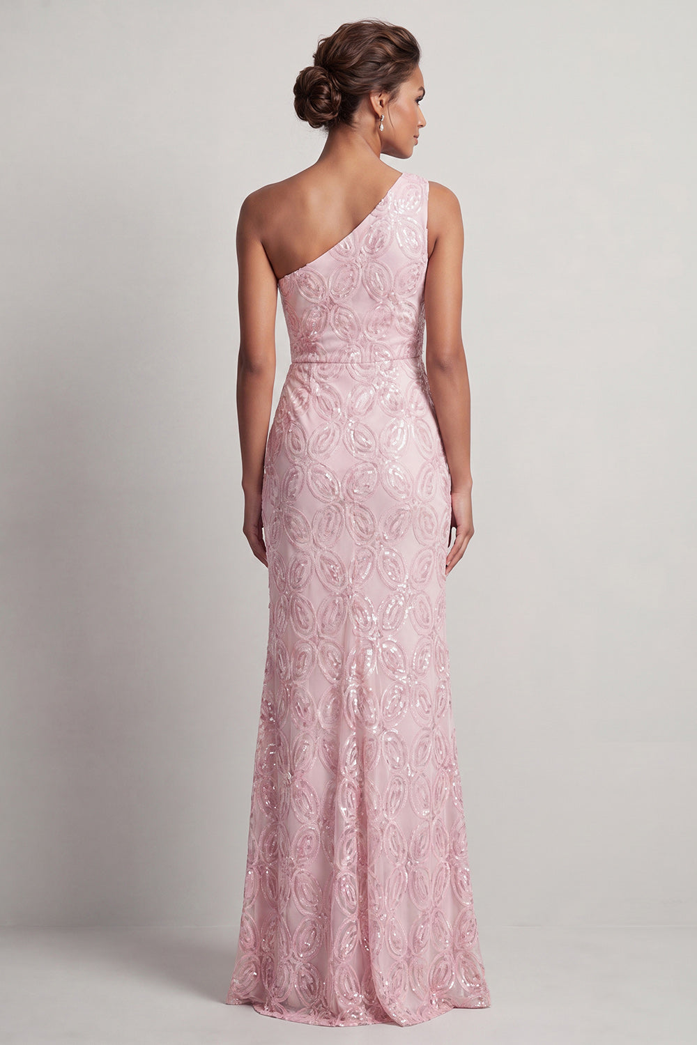 Mermaid Sequins Sparkly Light Blue Long Evening Dress with Slit