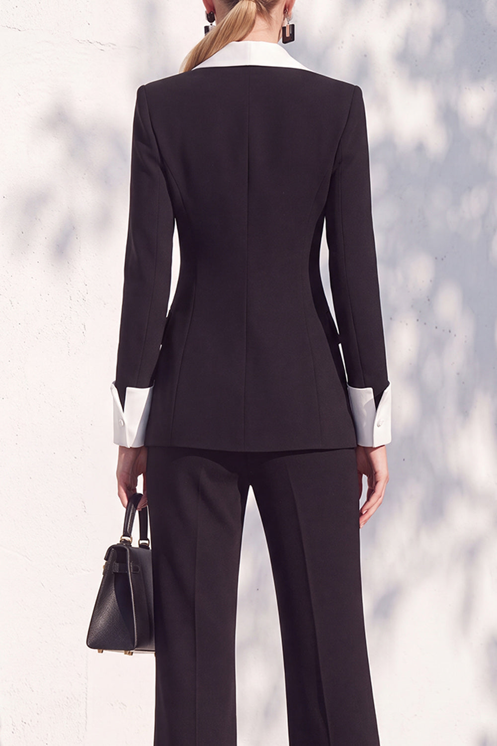 Red Slim Fit 2 Piece Shawl Lapel Double Breasted Work Suits