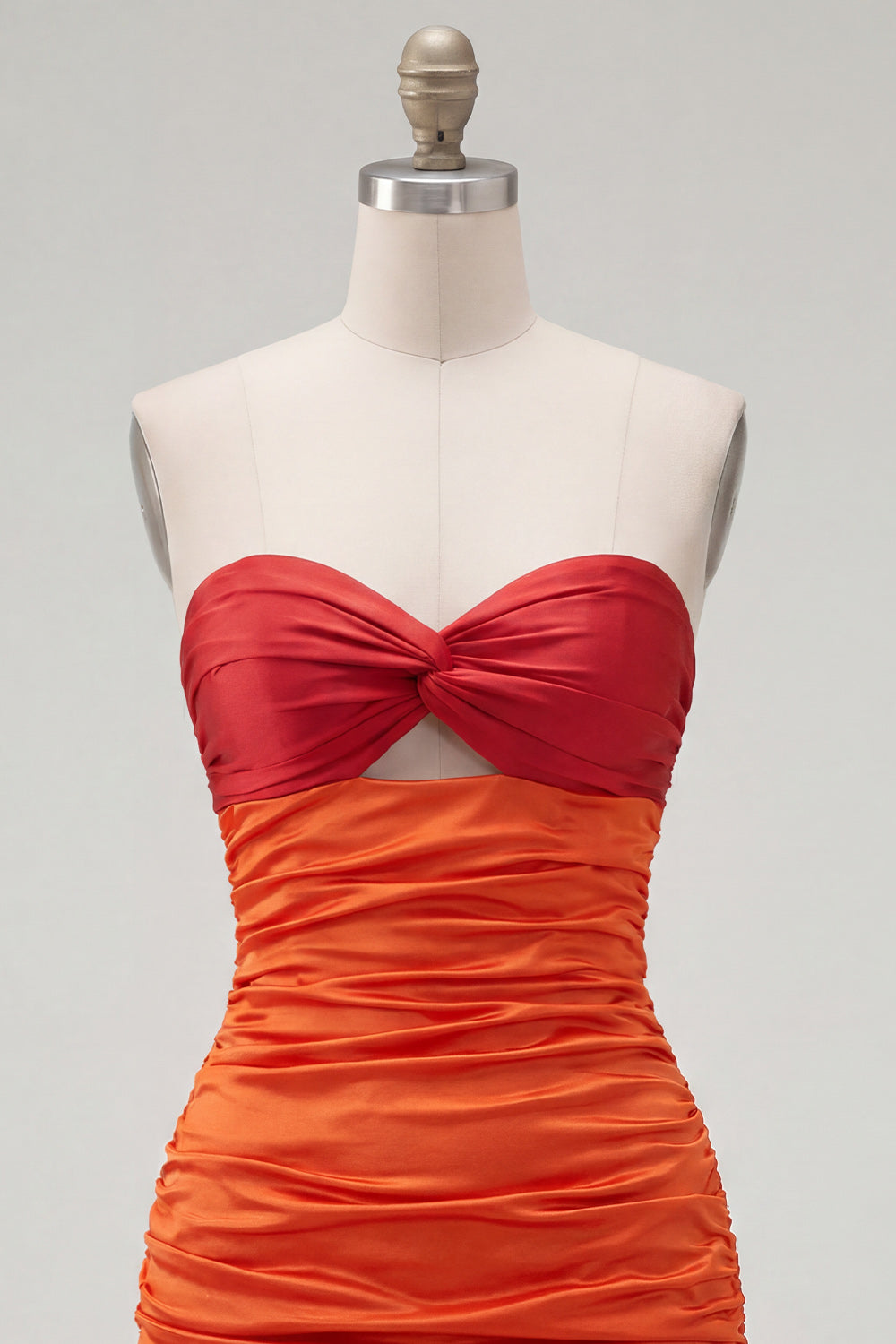 Pink Fuchsia Color Block Keyhole Short Tight Homecoming Dress