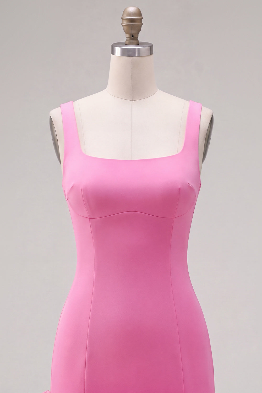 Yellow Square Neck Ruffled Short Tight Homecoming Dress