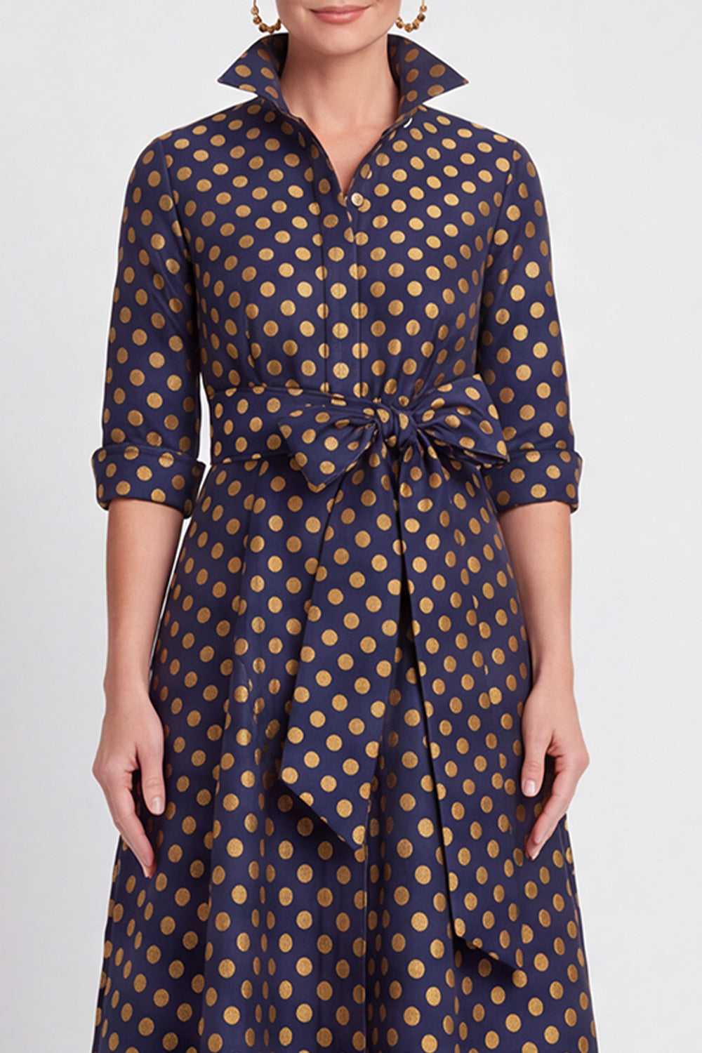 Navy Floral A Line Jacquard Long Wedding Guest Dress with Bow