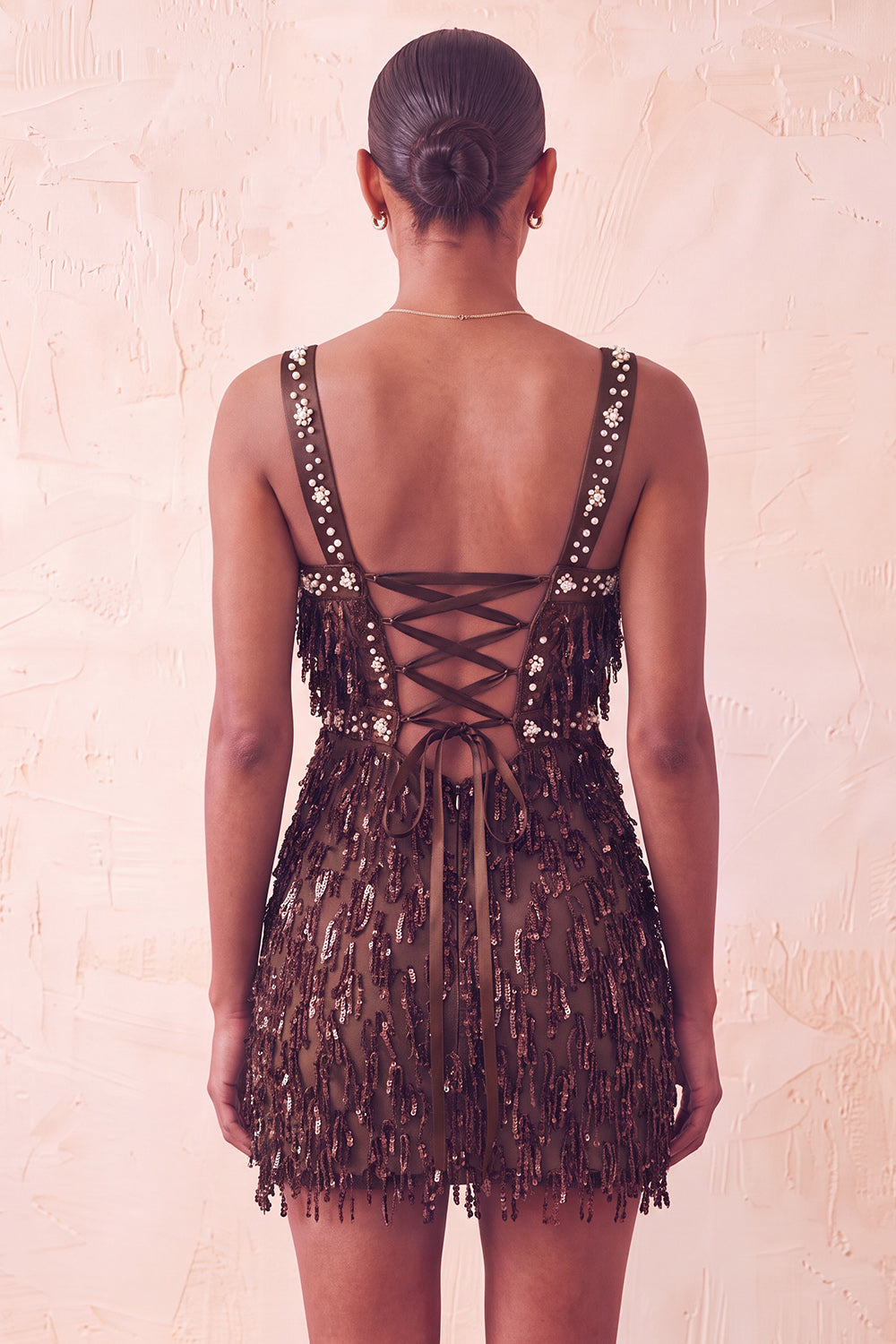 Yellow Fringed Thick Straps Short Tight Cocktail Dress with Beading