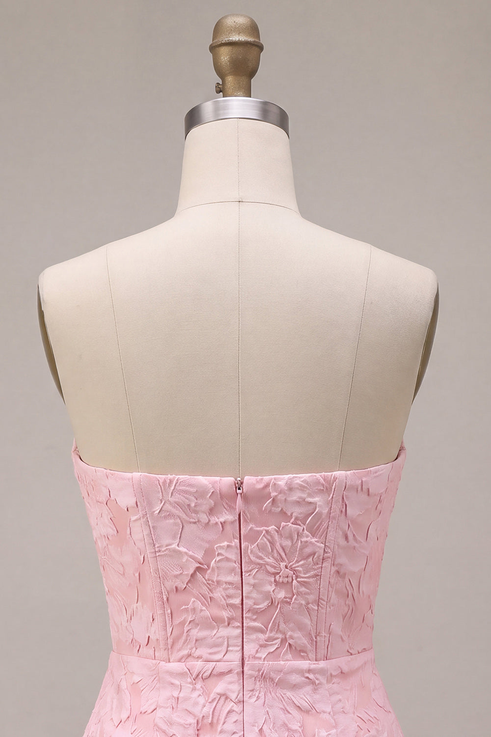 Pink Floral Corset Short Tight Cocktail Dress with Bow