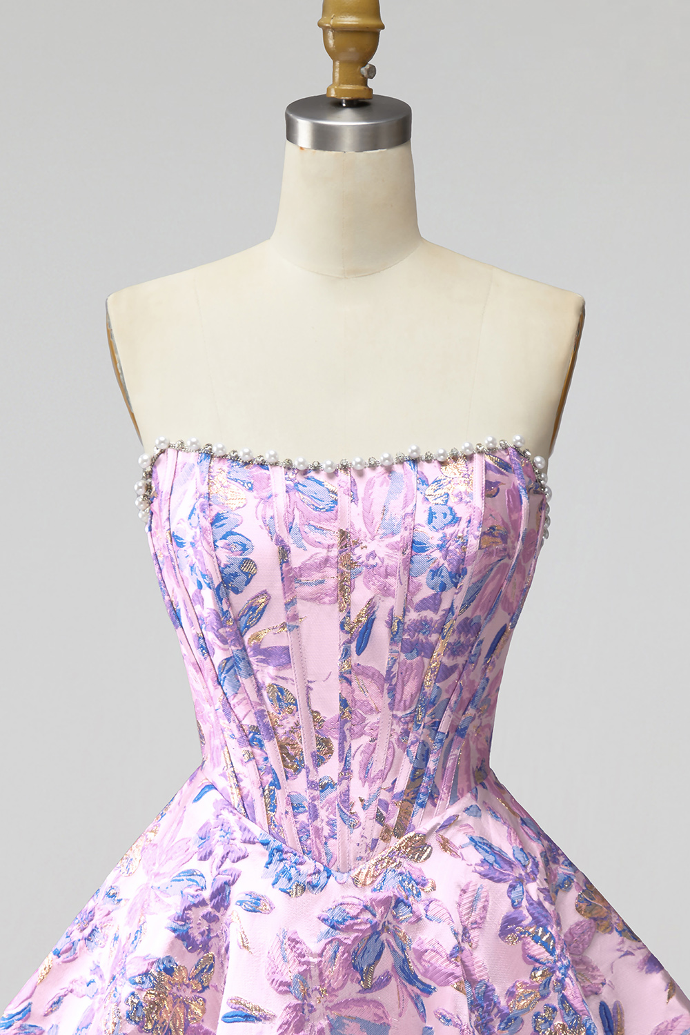 Lilac Flower Sweetheart Ruffled A-Line Short Corset Homecoming Dress