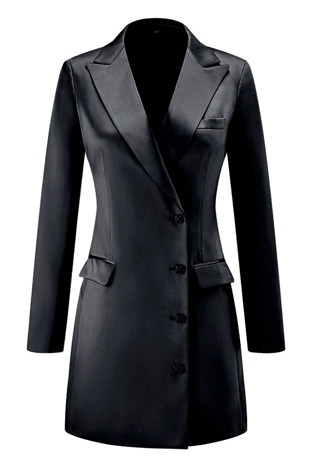 Candy Pink Single Breasted Peak Lapel Women Business Blazer