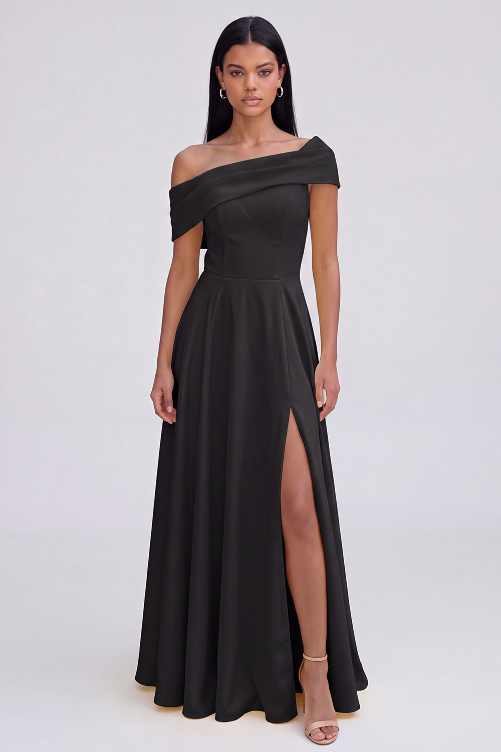 Butter Yellow Off the Shoulder A Line Maxi Beach Wedding Guest Dress with Slit
