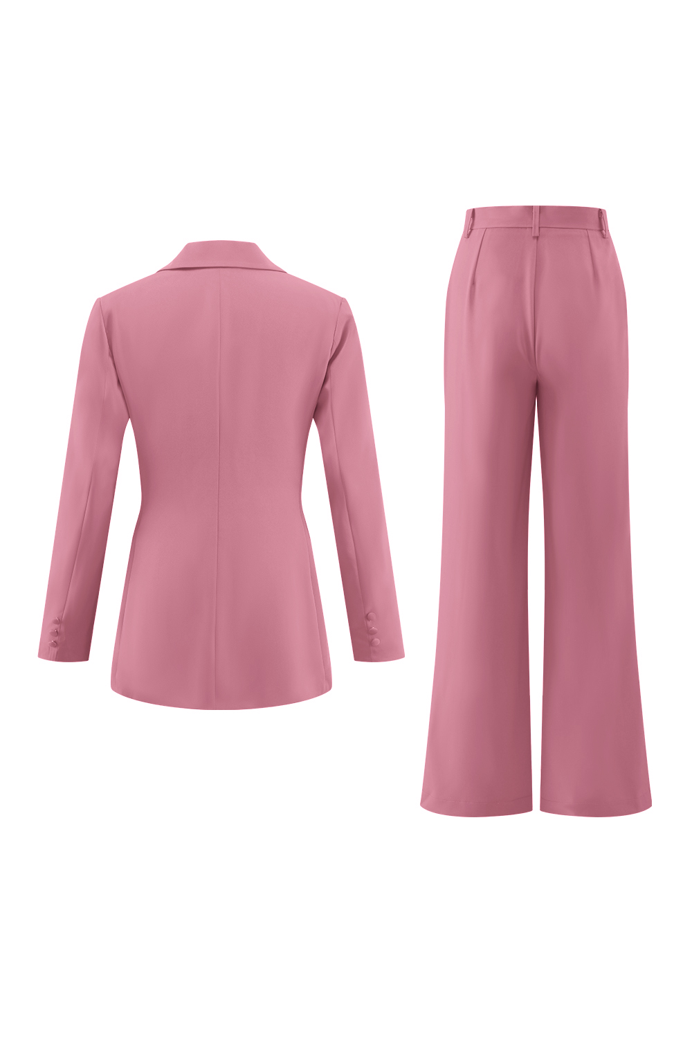 2 Piece Fuchsia Slim Fit Notched Lapel Pageant Interview Outfits with Pockets