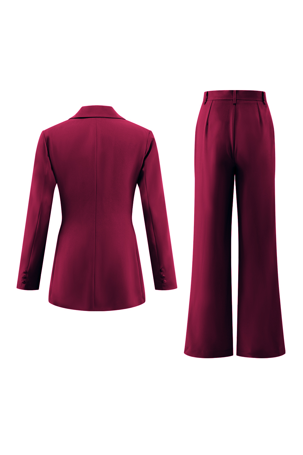 2 Piece Fuchsia Slim Fit Notched Lapel Pageant Interview Outfits with Pockets