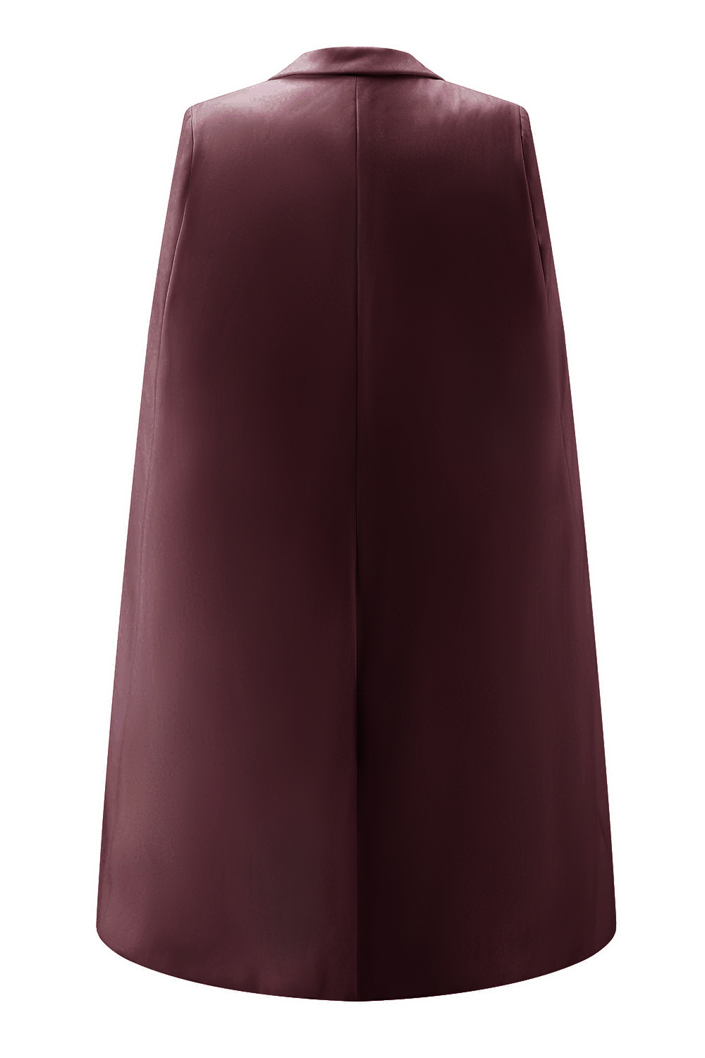 White Satin Peak Lapel Pencil Short Blazer Dress with Cape