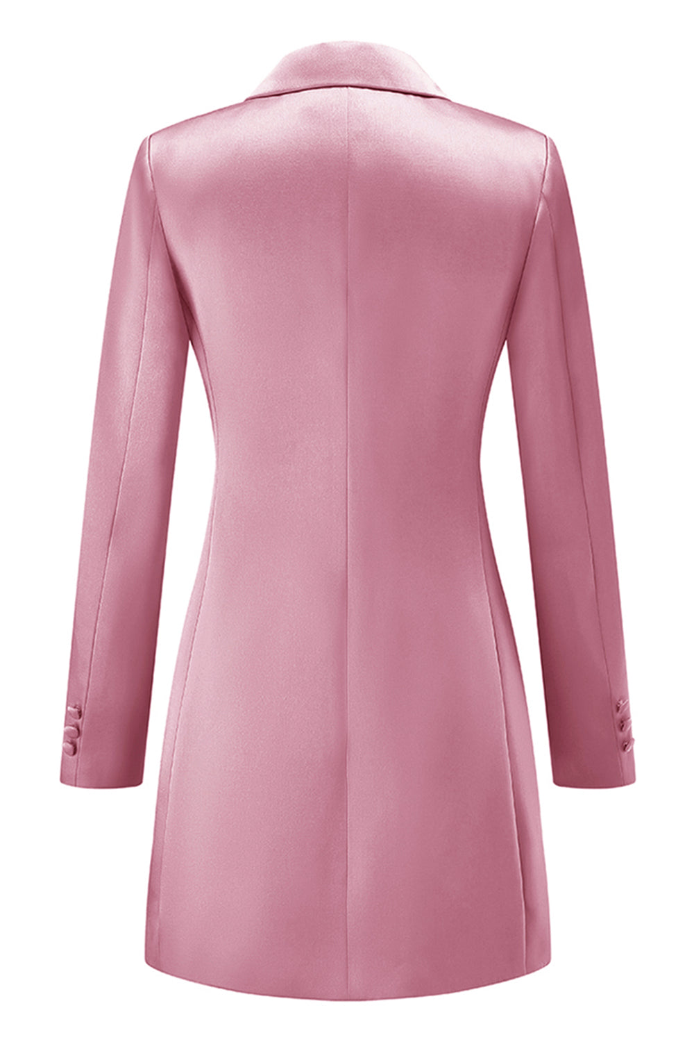 Candy Pink Single Breasted Peak Lapel Women Business Blazer