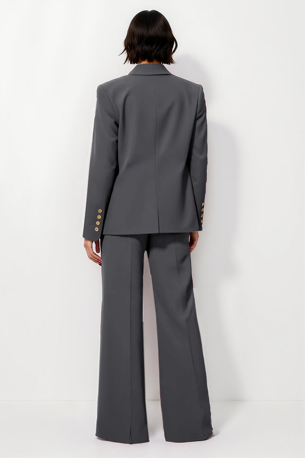 2 Piece Burgundy Satin Notched Lapel Business Suits with Pockets