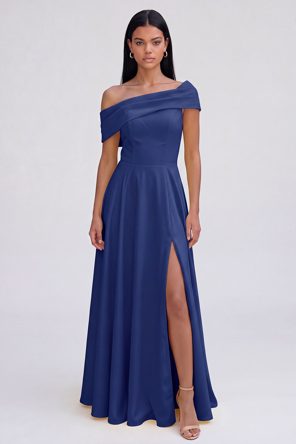 Butter Yellow Off the Shoulder A Line Maxi Beach Wedding Guest Dress with Slit