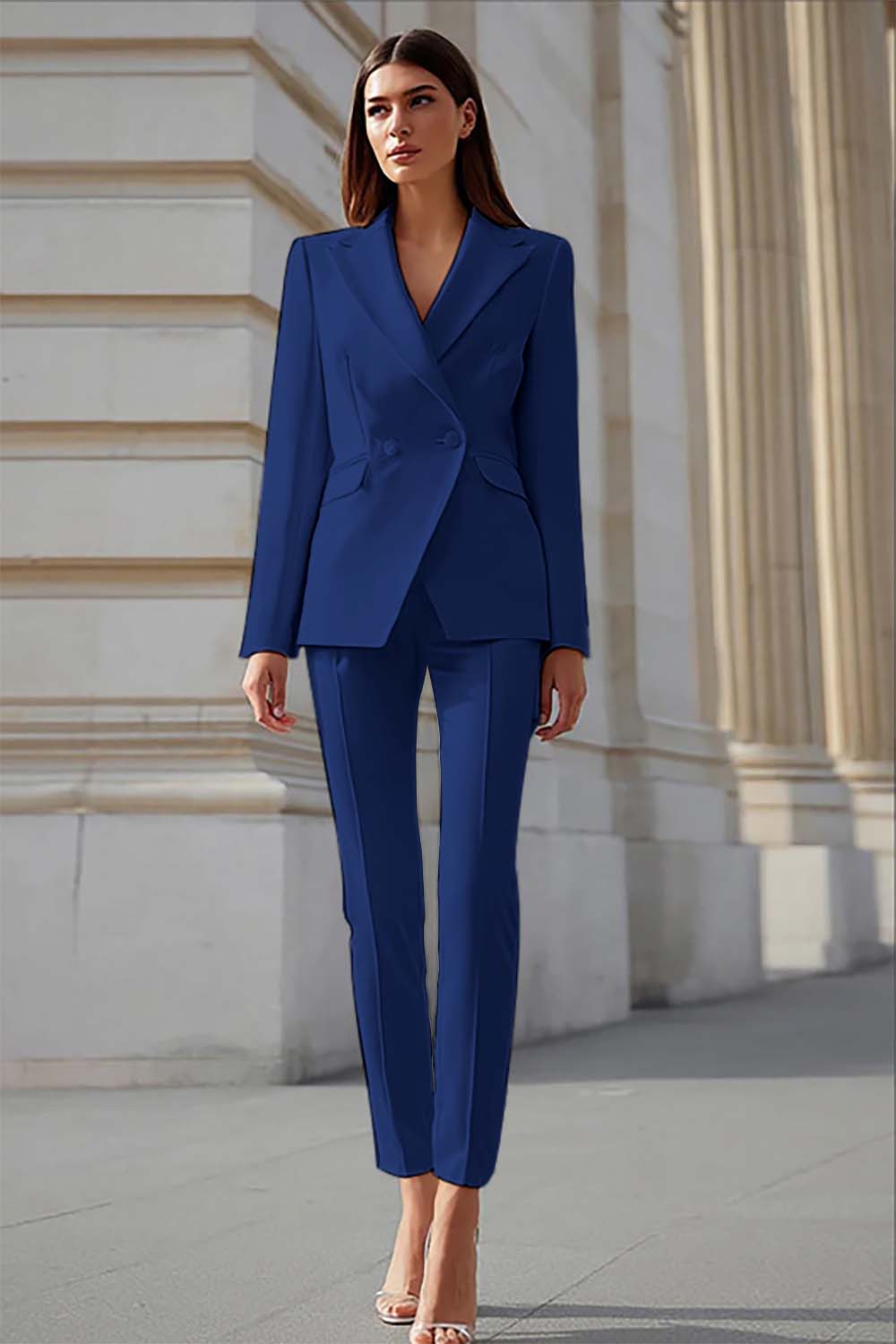 Ivory Tight 2 Piece Leg Business Suits with Sleeves