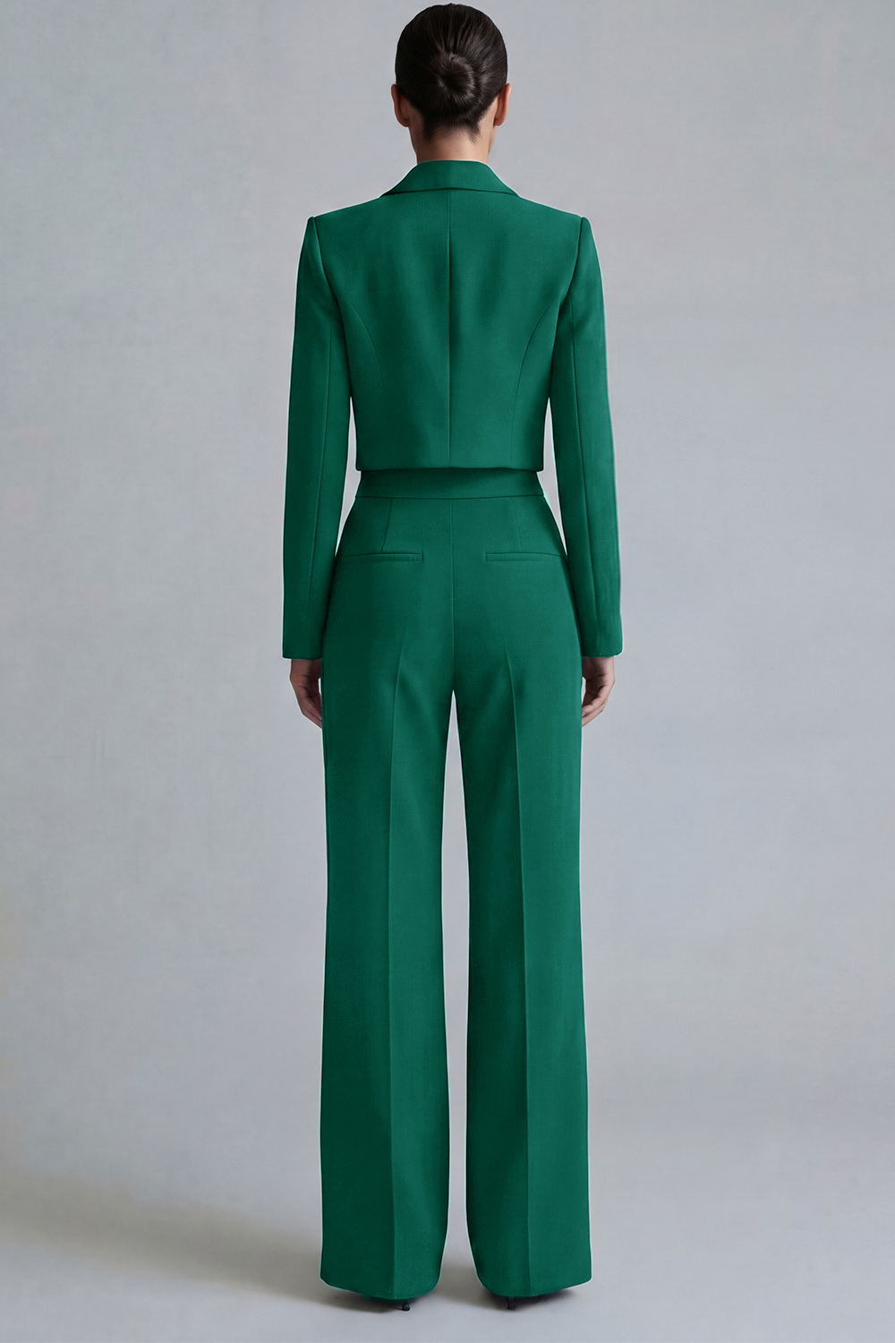 2 Piece Dark Green Peak Lapel Single Breasted Prom Suits