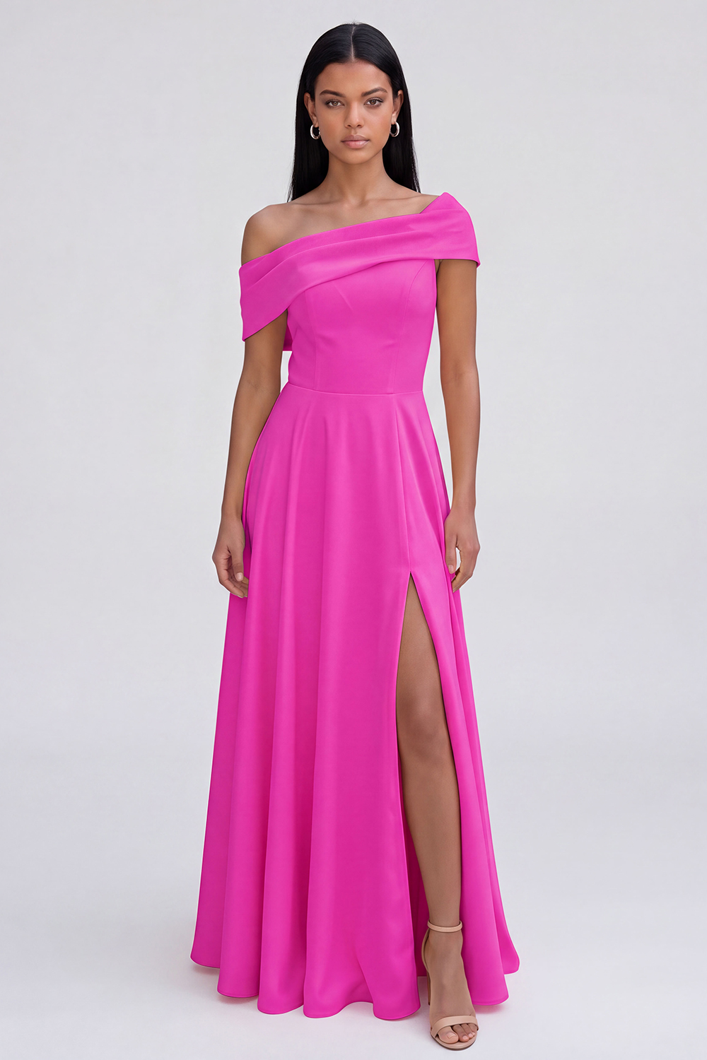 Butter Yellow Off the Shoulder A Line Maxi Beach Wedding Guest Dress with Slit