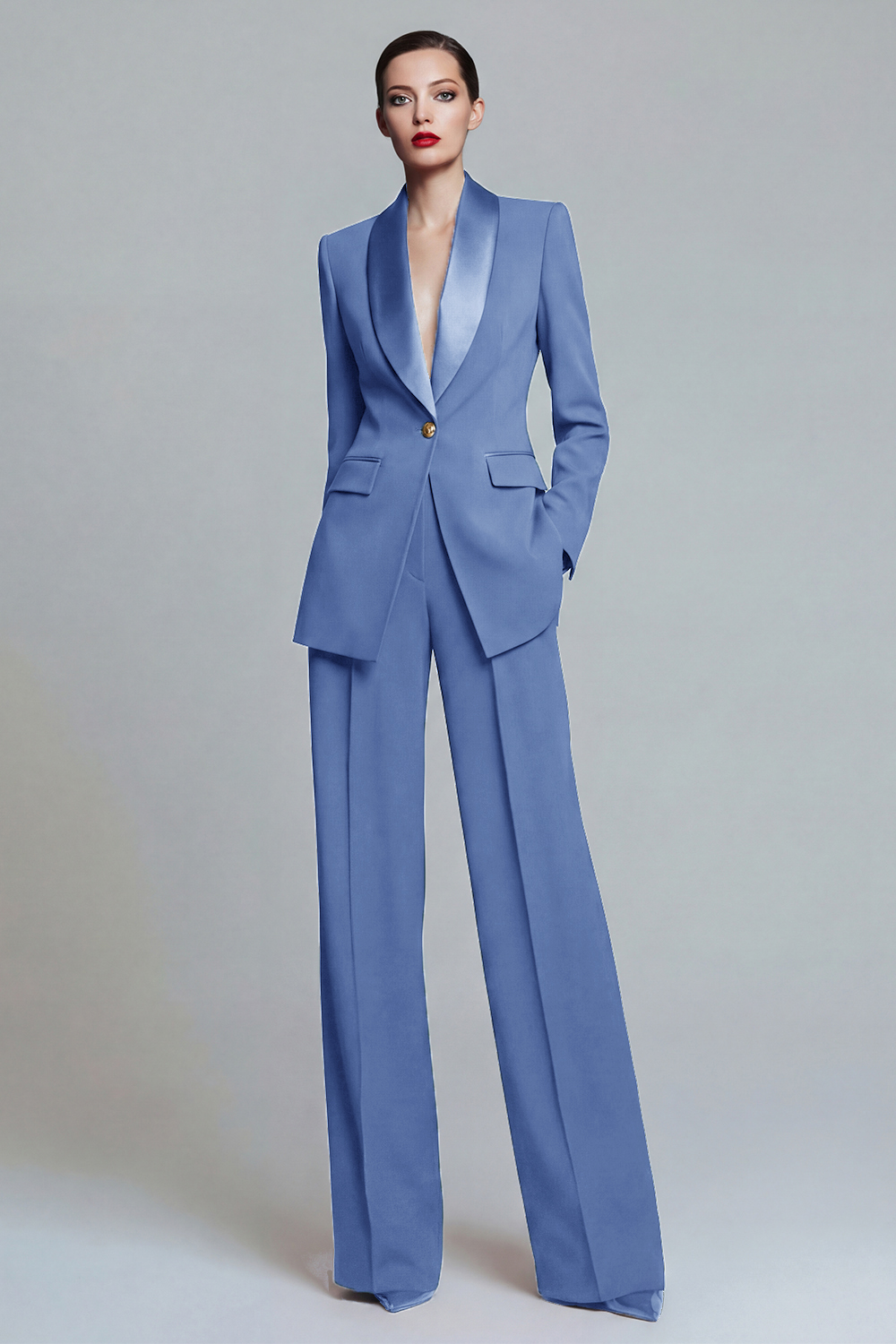 2 Piece Dark Green Shawl Lapel Single Breasted Prom Suits