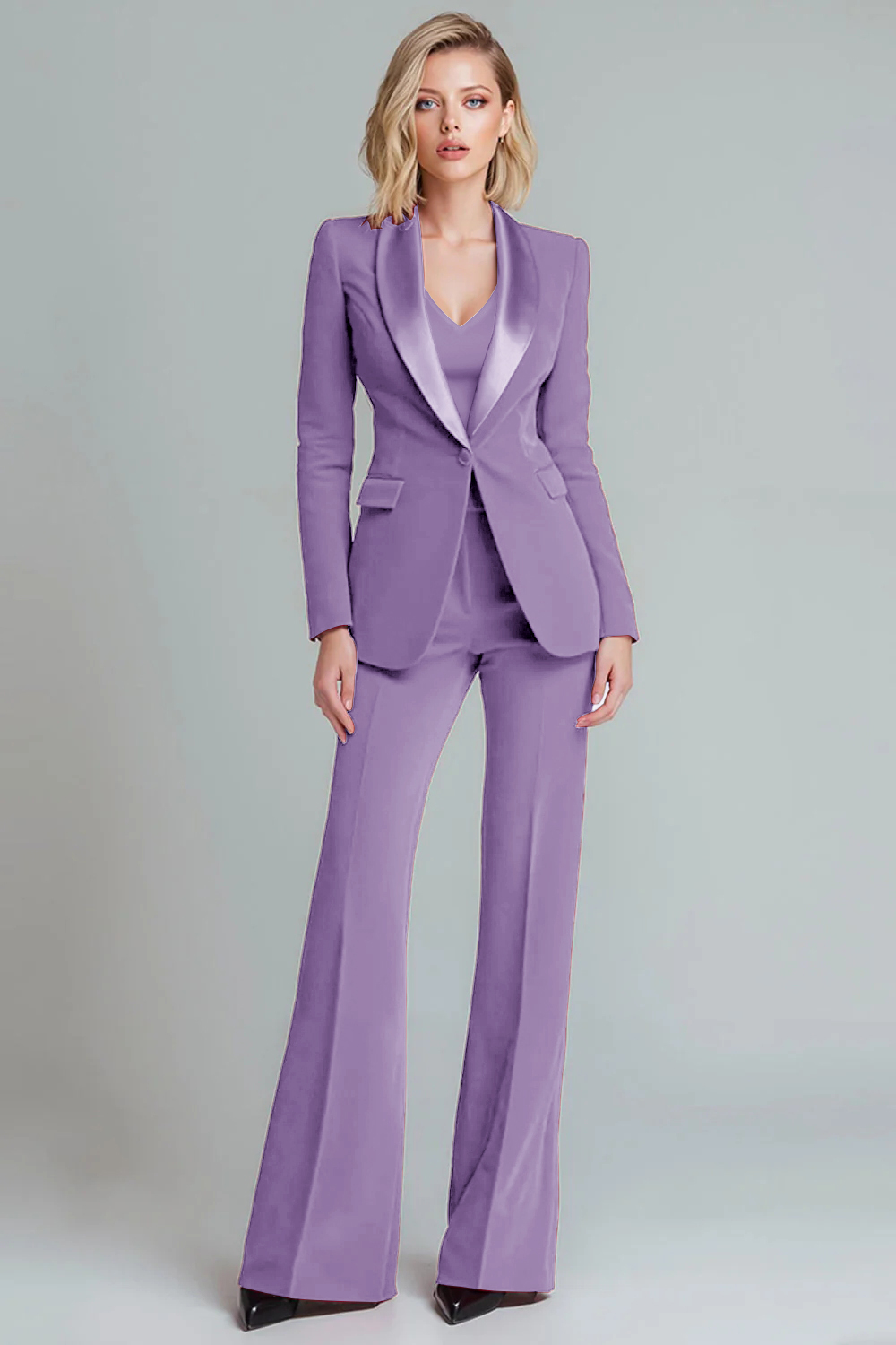 Red 2 Piece Shawl Lapel Pageant Interview Suits