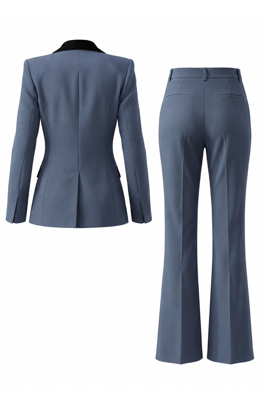 2 Piece Dark Green Slim Fit Peak Lapel Business Suits with Pockets