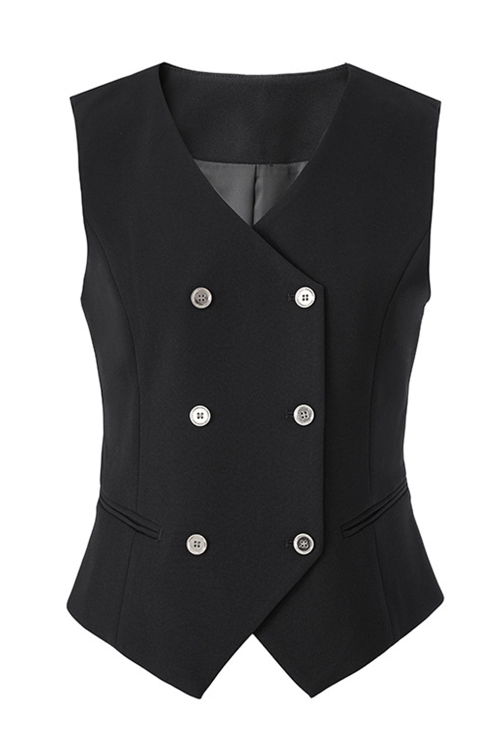 3 Piece Black Notched Lapel Slim FIt Business Suits with Jacket