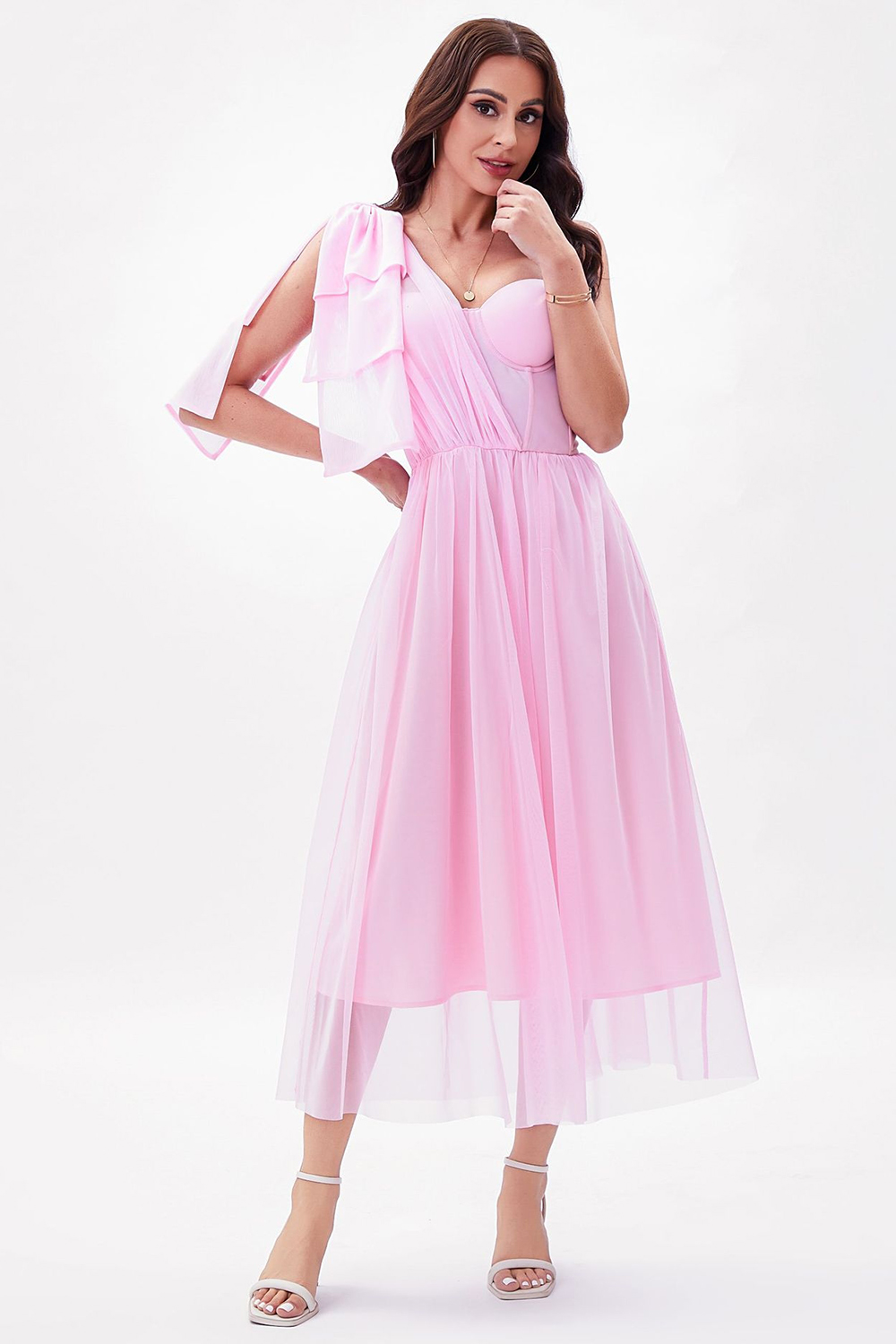 Elegant Pink A-Line One Shoulder Corset Party Dress