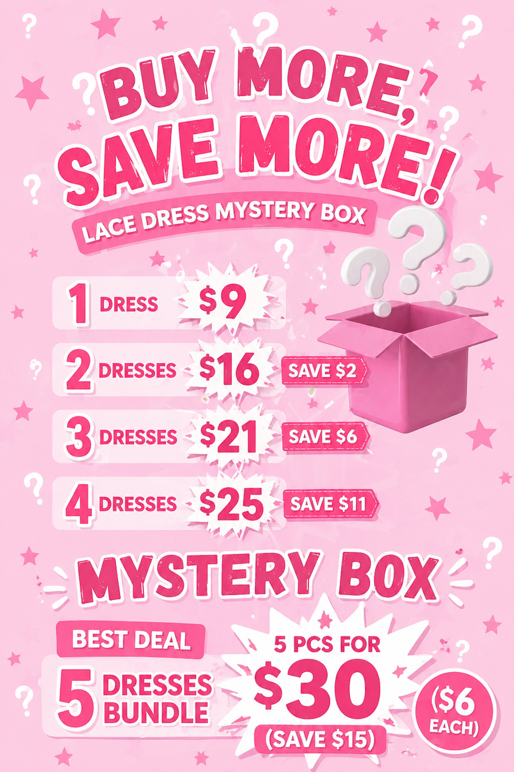 Lace Dress Mystery Box - Buy More, Save More