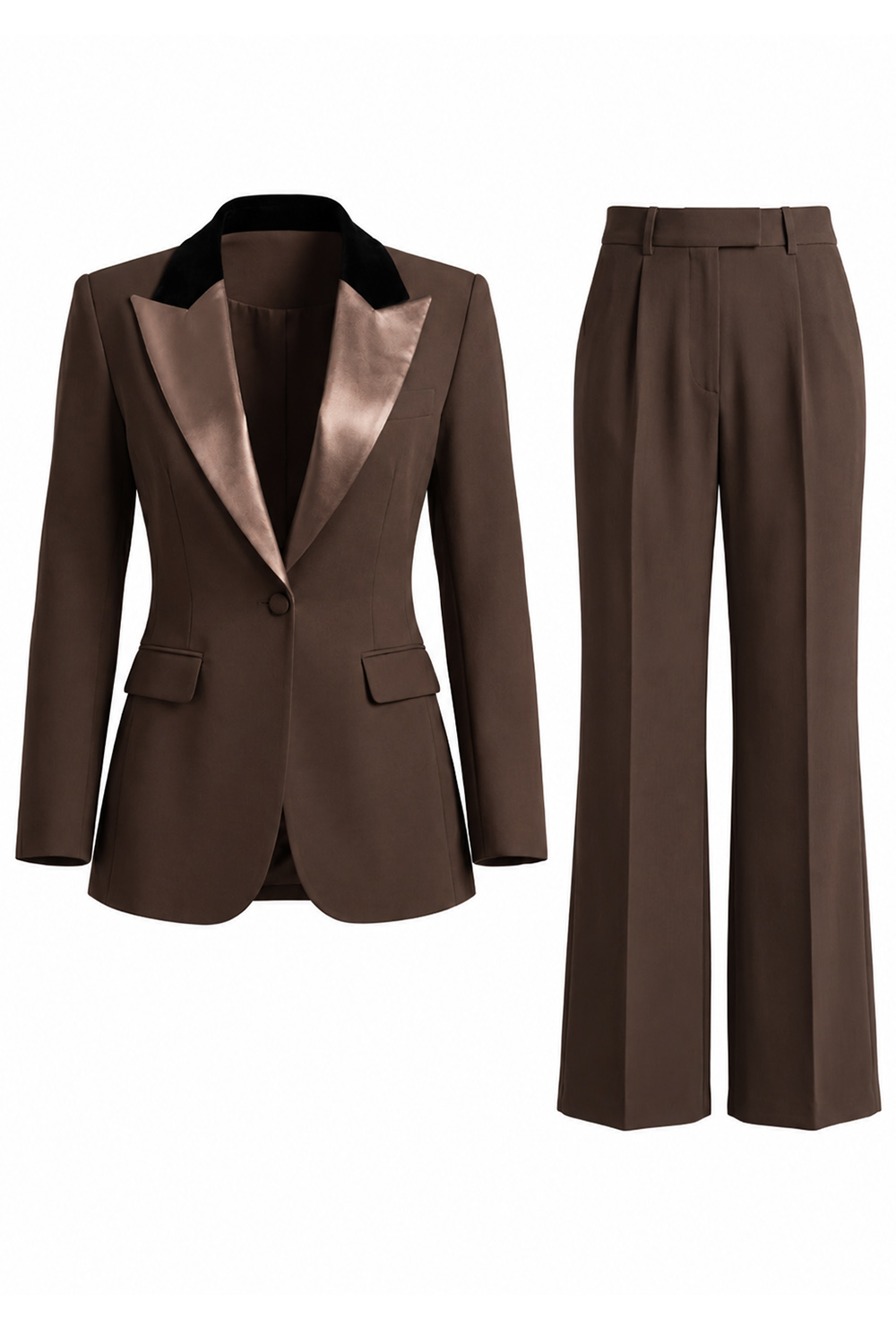 2 Piece Dark Green Slim Fit Peak Lapel Business Suits with Pockets