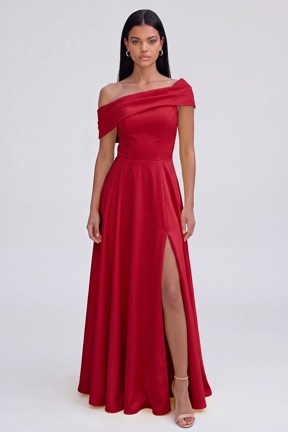 Butter Yellow Off the Shoulder A Line Maxi Beach Wedding Guest Dress with Slit