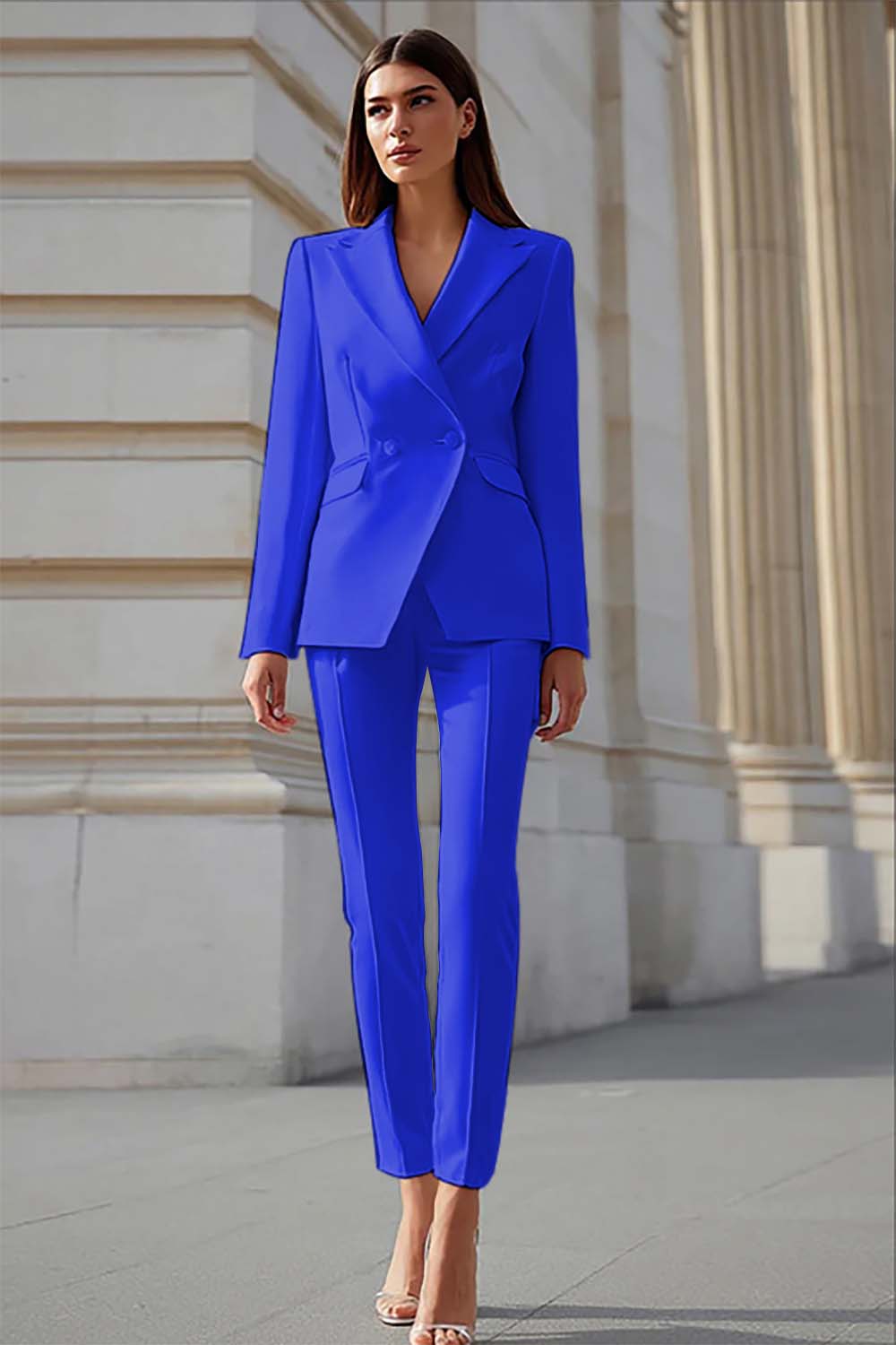 Ivory Tight 2 Piece Leg Business Suits with Sleeves