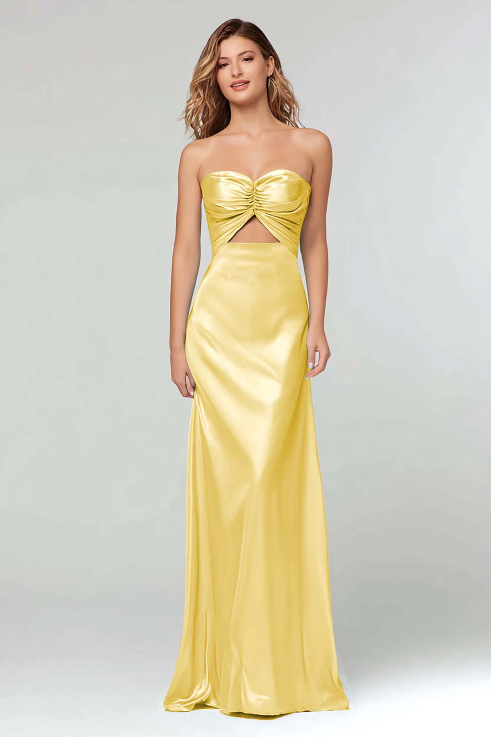 Light Blue Sweetheart Sheath Satin Long Evening Dress