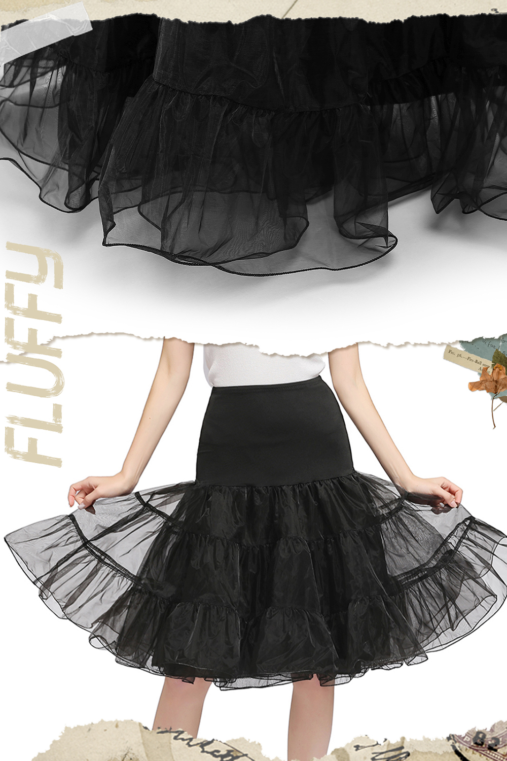 50s Petticoat Skirts Women Vintage Tutu Underkirt Retro Crinoline