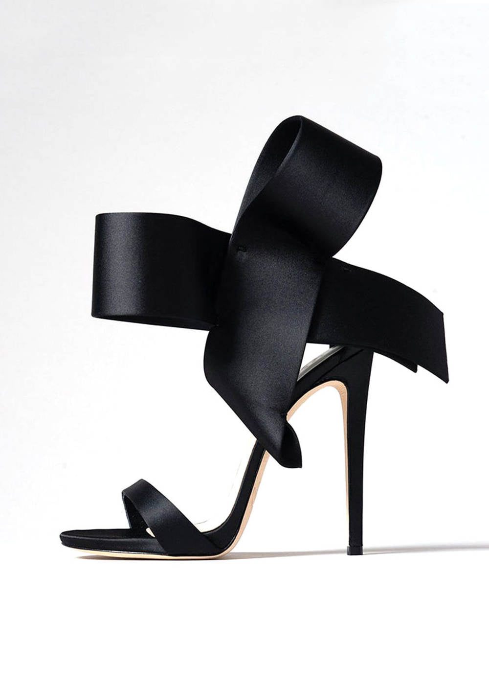 Large Bow Knot Stiletto Heel Strap Sandals for Women