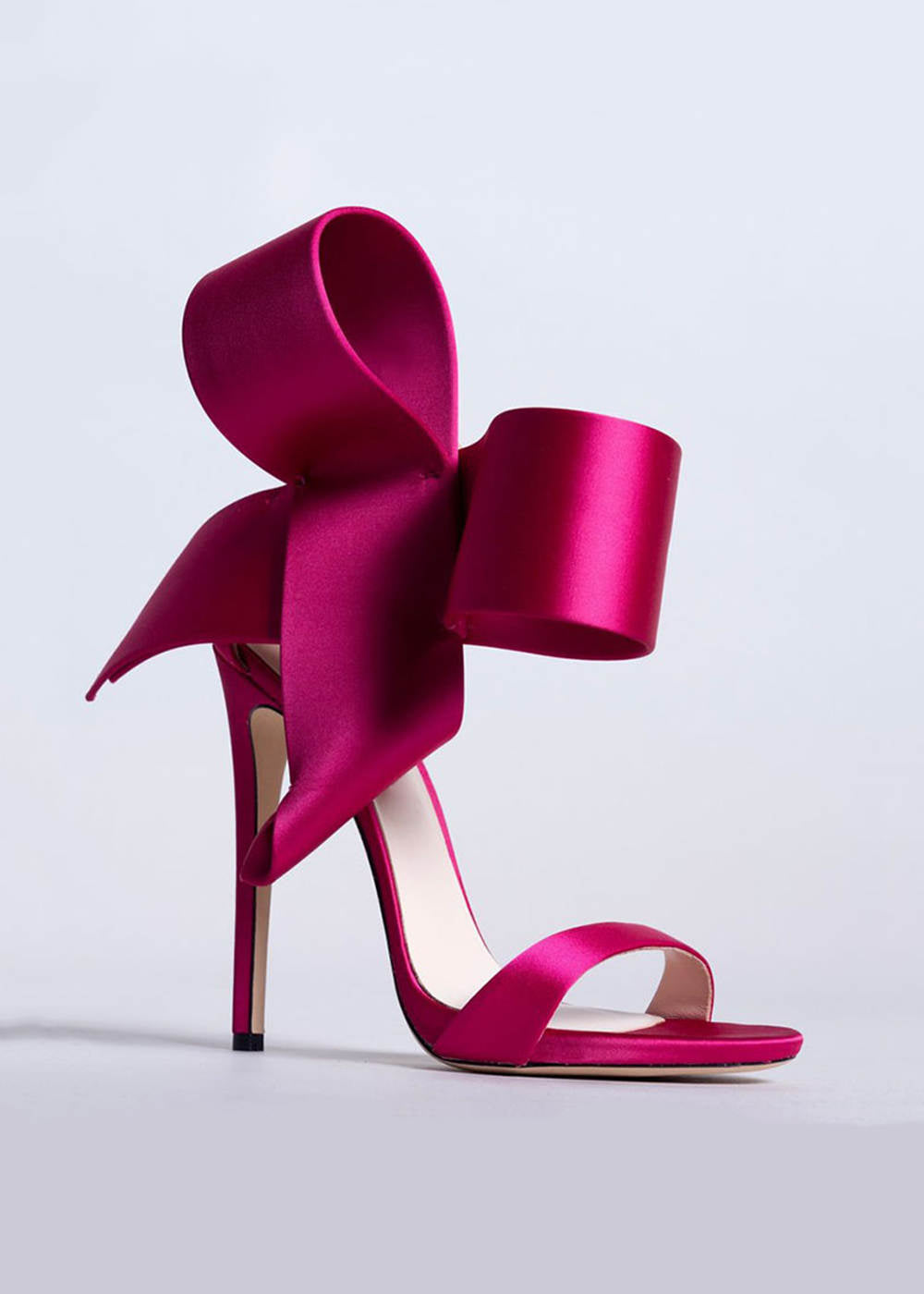 Large Bow Knot Stiletto Heel Strap Sandals for Women