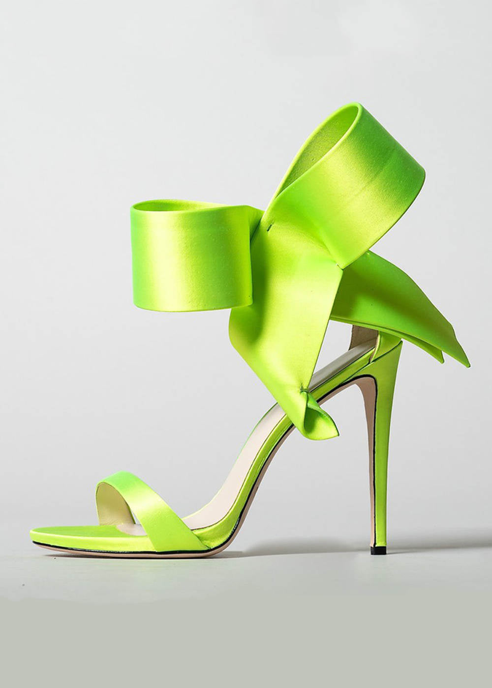 Large Bow Knot Stiletto Heel Strap Sandals for Women