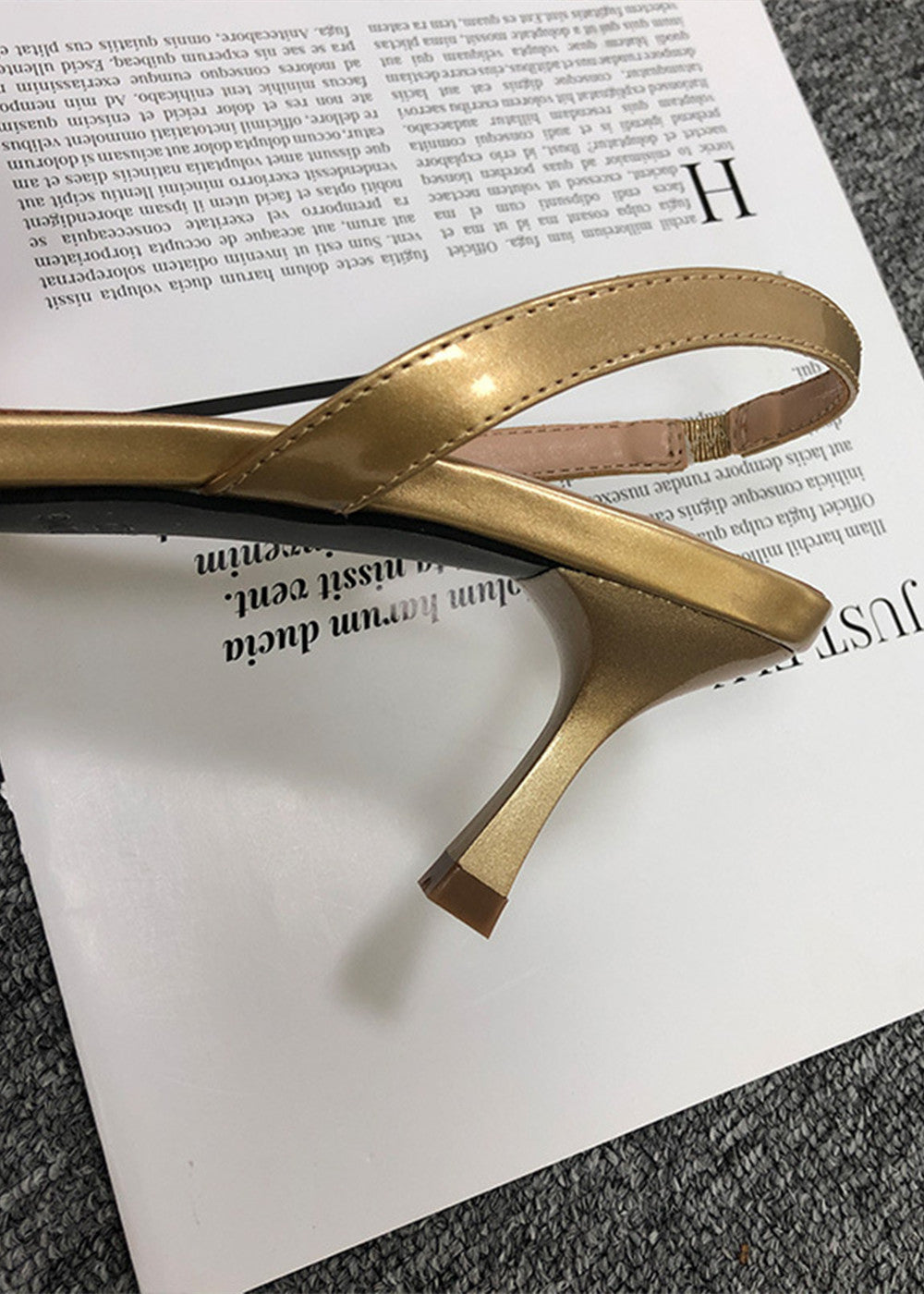 Silver PU Pointed Toe Slingback Pump Heels