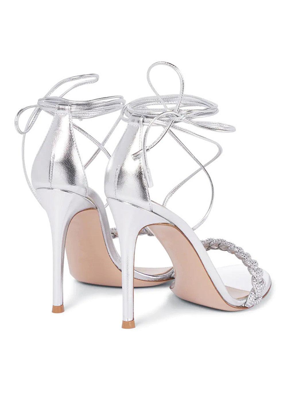 Silver High Heel Sadals Wedding Bridal Shoes