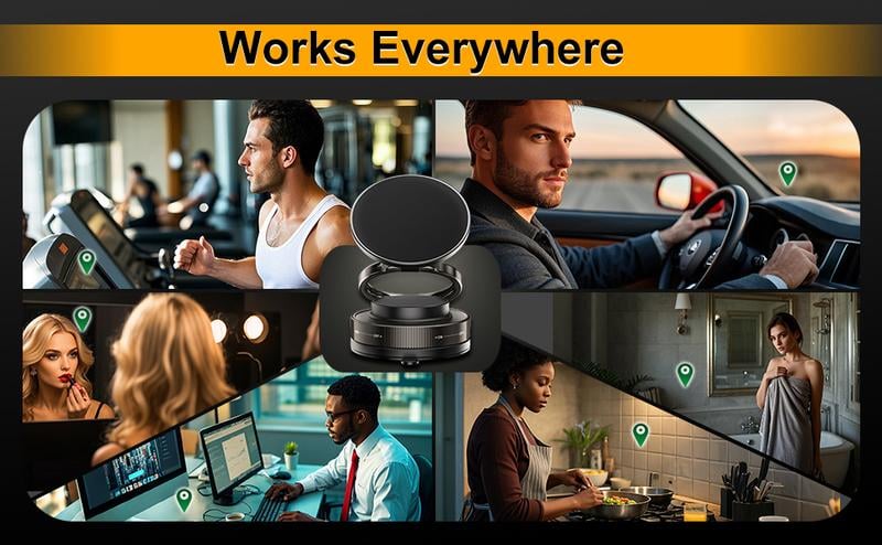 Product Introduction of 360&deg; Adjustable Vacuum Magnetic Phone Holder, Suction Cup Phone Mount for Magsafe, Portable Cell Phone Holder for Car,Makeup/Gym/Mirror, Fit for All iphone iphone 11 and above 8