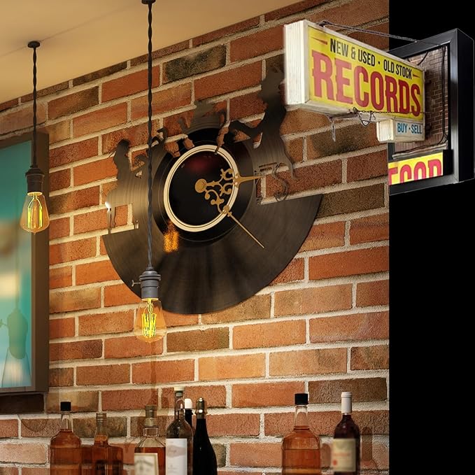 🔥LAST DAY 49% OFF-Record Store Retro Wall Light - Record Collector Gift✨3-Year Warranty