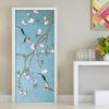 3D Door Stickers Creative Plant Pattern PVC Door Decals Peel and Stick